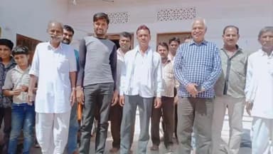 #खीवसर कांग्रेस नेता पूर्व डीआईजी सवाई सिंह चौधरी ने विधानसभा क्षेत्र के गांवो का दौरा कर लोगों की समस्याएं सुनी#