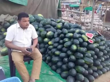 घडसाना#तरबूज की बाजार मे बढी मांग,