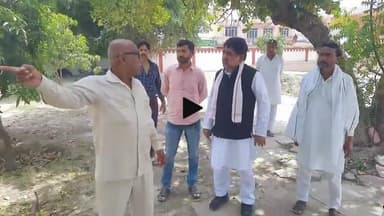 रामपुर: सोमवार को शाहबाद गेट स्थित ईद गाह में चल रहे सफाई कार्य का निरीक्षण नगर पालिका अध्यक्ष पति मामून शाह खान ने किया