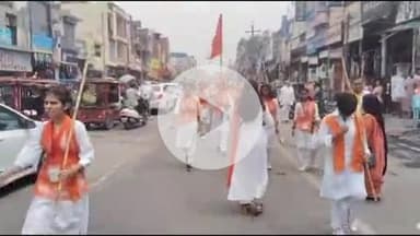 बहादुरगढ़: हरियाणा प्रांत विश्व हिंदू परिषद दुर्गा वाहिनी सूर्य प्रशिक्षण वर्ग के छठे दिन नगर में पद संचलन कार्यक्रम हुआ आयोजित