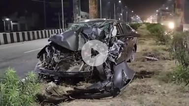 इटावा: डिवाइन लाइट स्कूल के समीप नेशनल हाईवे पर ट्रक ने कार सवार को मारी टक्कर, कार हुई छतिग्रस्त, कार सवार गंभीर घायल