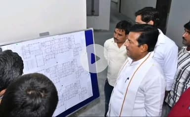 तानसेन: ग्वालियर के कुलैथ में सांसद भारत सिंह कुशवाहा ने सीएम राइज स्कूल के निर्माण कार्य का निरीक्षण किया