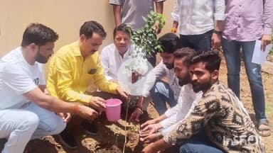 रायसेन: भाजपा जिलाध्यक्ष राकेश शर्मा ने कार्यालय में पौधे रोपकर पर्यावरण का संदेश दिया