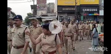 बागपत: सुरक्षा व्यवस्था को लेकर निकले एसपी, असामाजिक तत्वों पर रखी नजर