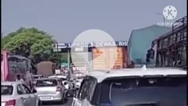 हुज़ूर: भोपाल-इंदौर हाईवे पर जाम से घंटों फंसे रहे सैकड़ों वाहन