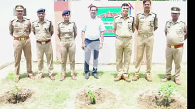 रामपुर: गुरुवार को पुलिस लाइन में पुलिस अधीक्षक विद्यासागर मिश्र ने पर्यावरण दिवस के अवसर पर किया वृक्षारोपण