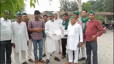 हसनपुर: हसनपुर तहसील पर भाकियू लोक शक्ति के पदाधिकारियों ने मुख्यमंत्री को संबोधित ज्ञापन सौंपा