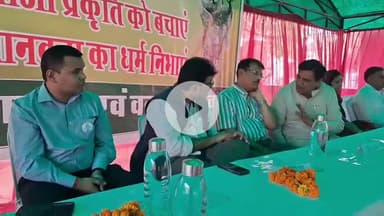 चूरू: विश्व पर्यावरण दिवस पर नेचर पार्क में आयोजित जिला स्तरीय कार्यक्रम में चूरू विधायक हरलाल सहारण रहे मौजूद