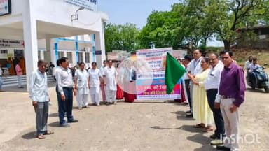 धार: धामनोद में मलेरिया निरोधक माह पर रैली, सीबीएमओ ने जन जागरूकता रथ को किया रवाना