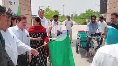 अनूपगढ़: संकरी गलियों से कचरे की समस्या का समाधान करने के लिए चैयरमेन ने डॉ. APJ अब्दुल कलाम से स्टेडियम से ट्राइसाइकिल रवाना की