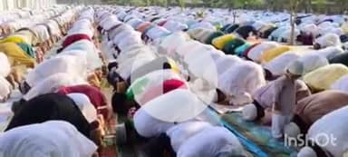 बलिया: मुस्लिम समाज ने ईद-उल-अजहा का पर्व अकीदत के साथ मनाया, बहेरी स्थित ईदगाह पर पढ़ी गई नमाज