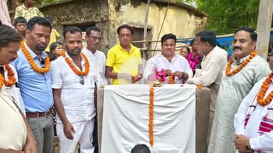 चान्हो: जिला परिषद सदस्य ने ओपा में आंगनबाड़ी केंद्र का शिलान्यास किया