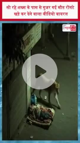 सो रहे शख्स के पास से गुजर गई मौत, रोंगटे खड़े कर देने वाला वीडियो वायरल
