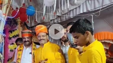 पवई: रामपुर ग्राम में आयोजित श्रीमद् भागवत कथा में विधायक प्रहलाद लोधी हुए शामिल