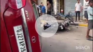 અમદાવાદ શહેર: ઘોડાસર સ્મૃતિ મંદિર નજીક કાર ચાલકે સર્જ્યો અકસ્માત