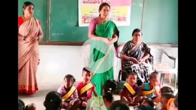 వస్తా కొండూరు గ్రామంలోని అంగన్వాడీ కేంద్రంలో అమ్మ మాట-అంగన్వాడి బాట కార్యక్రమం, పాల్గొన్న సిడిపిఓ జోష్ణ