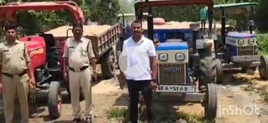 चितरंगी: सरई थाना क्षेत्र: निगरी पुलिस चौकी टीम ने अवैध रेत परिवहन करते 4 ट्रैक्टर ज़ब्त किए