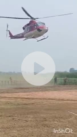 जानसठ: उत्तर प्रदेश के मुख्यमंत्री योगी आदित्यनाथ का हेलीकाप्टर शुक्रतीर्थ की धरती पर उतरा, सतगुरु समनदास आश्रम पहुँचे