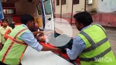 गभाना: मेहरावल फ़्लाईओवर के पास केंटर डिवाइडर से टकराकर पलटा, हादसे में चालक महिला और एक बच्ची घायल