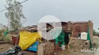 बमोरी: सिलावटी व अनारथ गांव में आंधी-तूफान से गरीबों के घर उजड़े, बिजली के खंभे भी टूटे