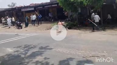 धार: ज़मीन विवाद ने लिया हिंसक रूप, झड़प में उड़े पत्थर, खून से सना मैदान