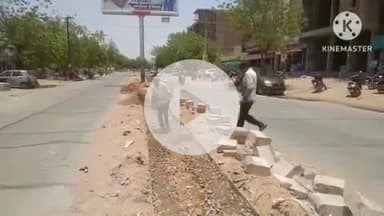 जालौर: आहोर चौराहा से कॉलेज सर्किल तक अधूरा पड़ा डिवाइडर का कार्य हुआ शुरू