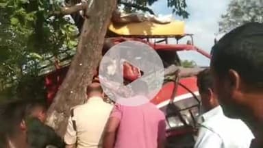 मैनपुर: फिंगेश्वर थाना क्षेत्र में एक मेटाडोर पेड़ से टकराया, ड्राइवर को बड़ी मुश्किल से बाहर निकाला गया