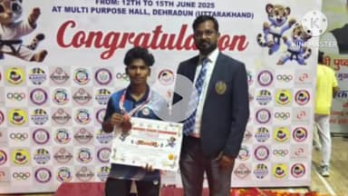 मुरहू: आर्यन प्रामाणिक ने देहरादून में नेशनल कराटे चैम्पियनशिप में कांस्य पदक जीतकर खूंटी का नाम रोशन किया