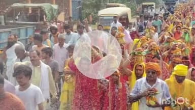 मनेर: दरवेशपुर गांव स्थित शिव मंदिर में प्राण प्रतिष्ठा को लेकर निकाली गई शोभायात्रा