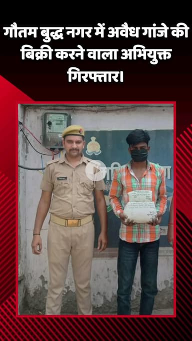 गौतम बुद्ध नगर: गौतम बुद्ध नगर में अवैध गांजे की बिक्री करने वाले अभियुक्त को किया गया गिरफ्तार