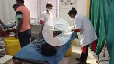 गुमला: टोटाम्बी बाजार के पास बस की चपेट में आने से बाइक सवार दो लोग जख्मी