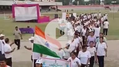 लाडपुरा: योग दिवस से पूर्व 'रन फॉर योगा' का उम्मेद सिंह स्टेडियम में आयोजन, युवाओं में उत्साह दिखा
