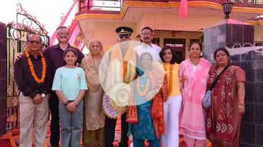 ऊना: लेफ्टिनेंट अनुज वशिष्ठ का सलोह पहुंचने पर जोरदार स्वागत हुआ