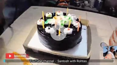 Rocky Raj और Rajveer ने हमारे लिए Surprise Cake Cut l Santosh with Rohtas l father's day #viral #happyfathersday