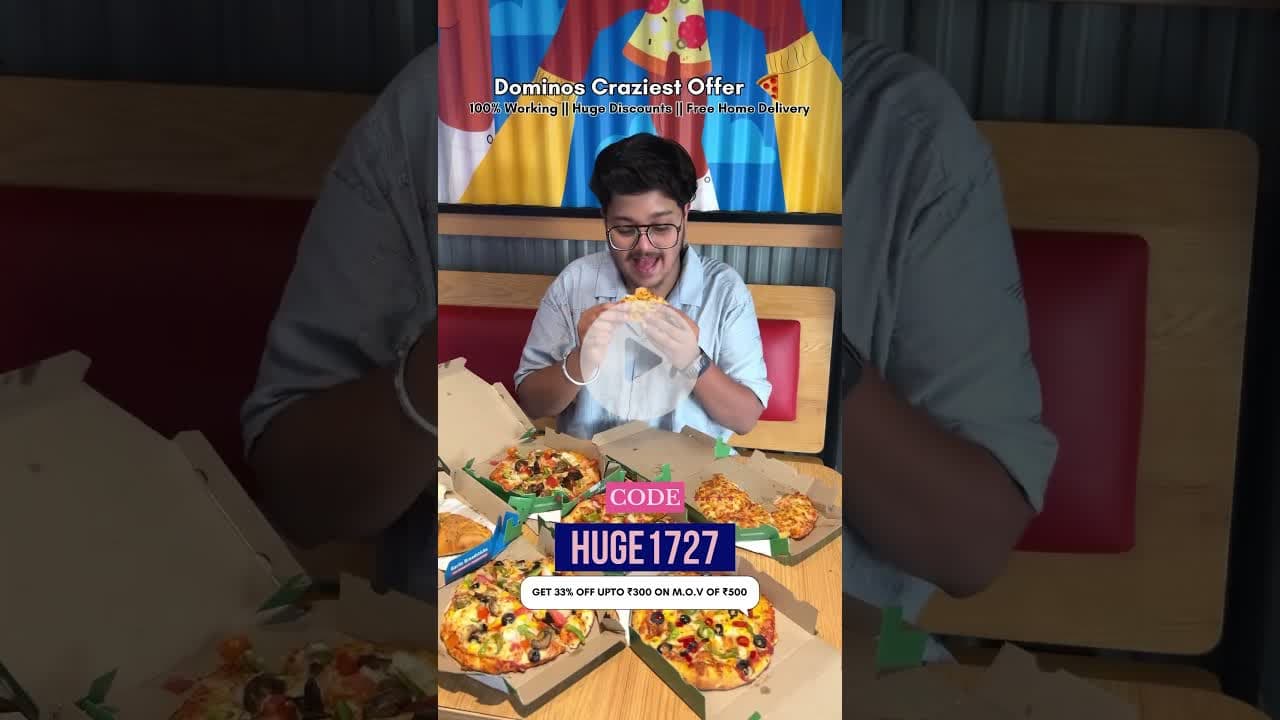 Dominos most crazy offer🥳 Heavy Discounts 🤑 #ytshorts #dominospizza #dominosoffers