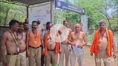 कटनी नगर: म.प्र. ड्राइवर महासंघ के लोगों ने अर्धनग्न होकर विश्राम बाबा इलाके में एसपी व कलेक्टर कार्यालय में दिया ज्ञापन