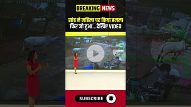 सांड ने महिला पर किया हमला, फिर जो हुआ...देखिए VIDEO #cgnews #viralvideo #saand #bull #gariyaband