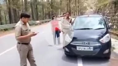 राजगढ़ी: गाड़ी में हूटर लगाकर वीआईपी बनने का शौक, पुलिस ने काटा चालान