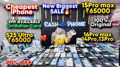 Biggest iPhone Sale Ever 🔥| Cash O Phone ,Tilak Nagar | Cheapest iPhone Market | iPhone 16Pro, 15Pro