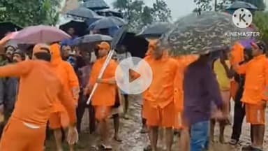 अडकी: करकरी नदी पर निर्माणाधीन पुल पर फंसे छह मजदूरों को एनडीआरएफ की टीम ने किया रेस्क्यू