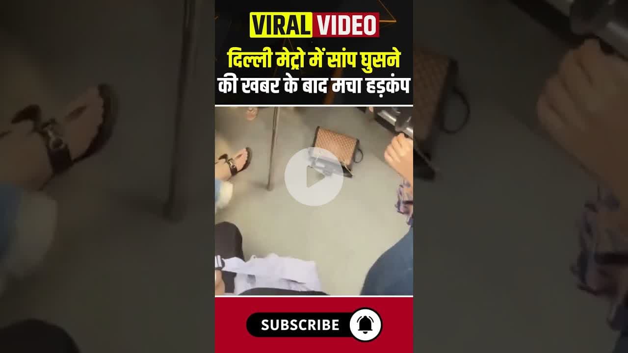 दिल्ली मेट्रो में सांप घुसने की खबर के बाद मचा हड़कंप..#shorts #delhimetro #metroviralvideo