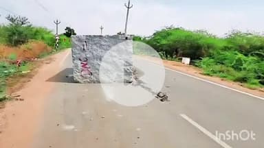 आहोर: आहोर से रामसीन हाईवे के बीच ग्रेनाइट का ब्लॉक गिर गया, बड़ा हादसा टल गया