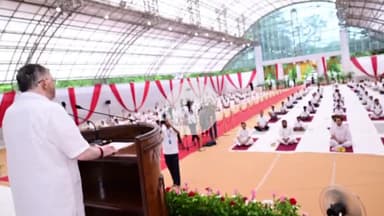 कांके: रांची
अंतरराष्ट्रीय योग दिवस' 
राज भवन में सामूहिक योगाभ्यास कार्यक्रम