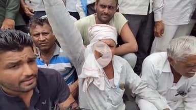 खरगौन: DAP खाद की मांग को लेकर किसानों ने खरगोन-इंदौर हाईवे पर चक्का जाम कर किया प्रदर्शन