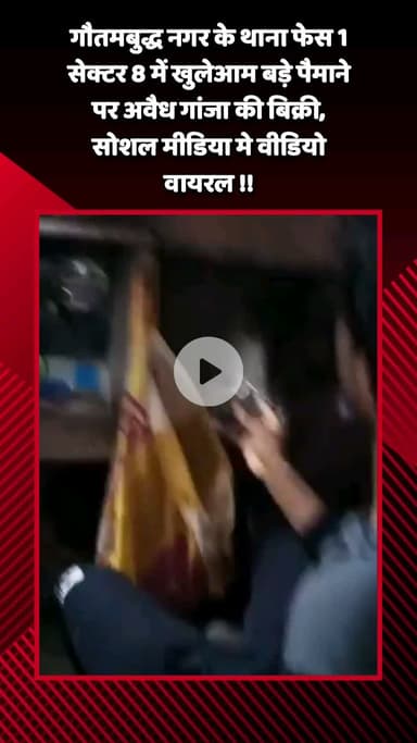 गौतम बुद्ध नगर: गौतमबुद्ध नगर के थाना फेस 1 सेक्टर 8 में खुलेआम बड़े पैमाने पर अवैध गांजा की बिक्री, सोशल मीडिया पर वीडियो हुआ वायरल