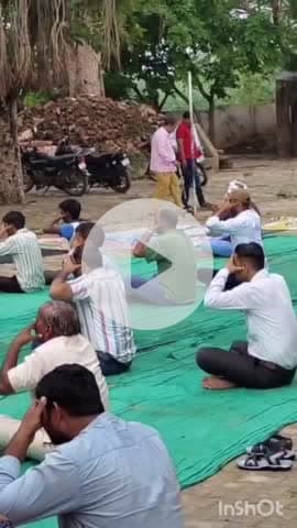 उच्चैन: गगवाना ग्राम पंचायत के राजकीय उच्च माध्यमिक विद्यालय में मनाया गया योग दिवस