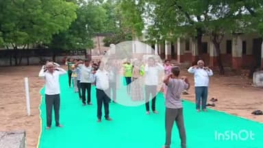 आहोर: विश्व योग दिवस के अवसर पर हरजी गांव में ग्रामीणों ने किया योगाभ्यास
