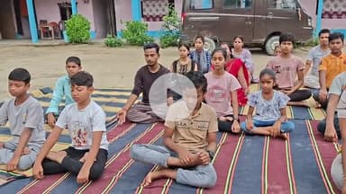 #internationalyogaday2025 at #svgsjhanjharpur