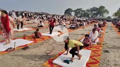 धनौरा: गजरौला शहर के कई स्थानों पर मनाया गया अंतर्राष्ट्रीय योग दिवस