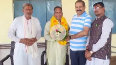 पवई: भारतीय राष्ट्रीय महासंघ के प्रदेश अध्यक्ष एल एल सोनी का कुँआताल आगमन, पवई विधायक पहलाद लोधी ने किया स्वागत